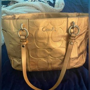 Beautiful Gold Coach Purse